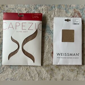 Capezio Ultra Soft Transition Tights, S/M & Weissman Convertible Tights, SA
